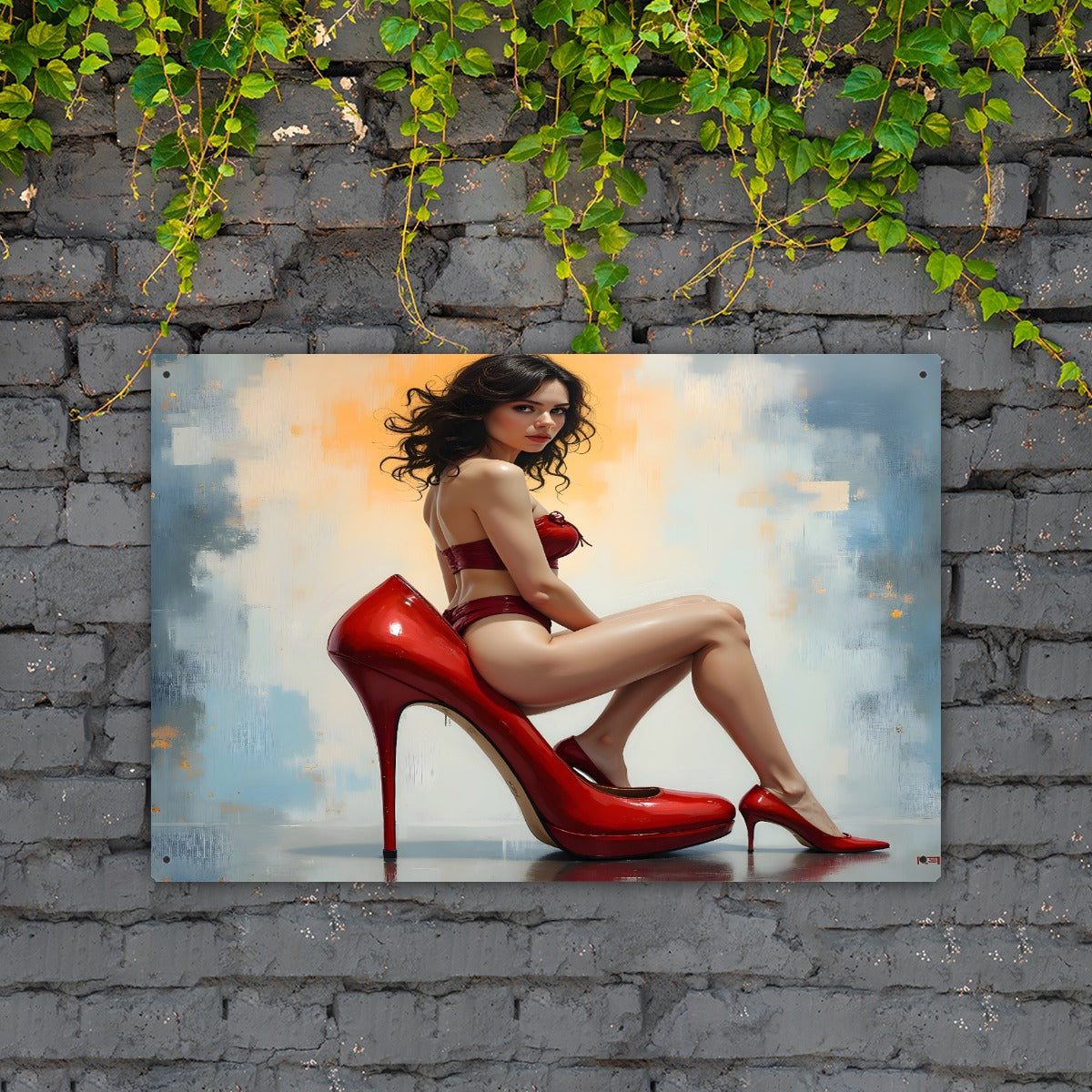 Rectangular Metal Hanging Painting For The USA