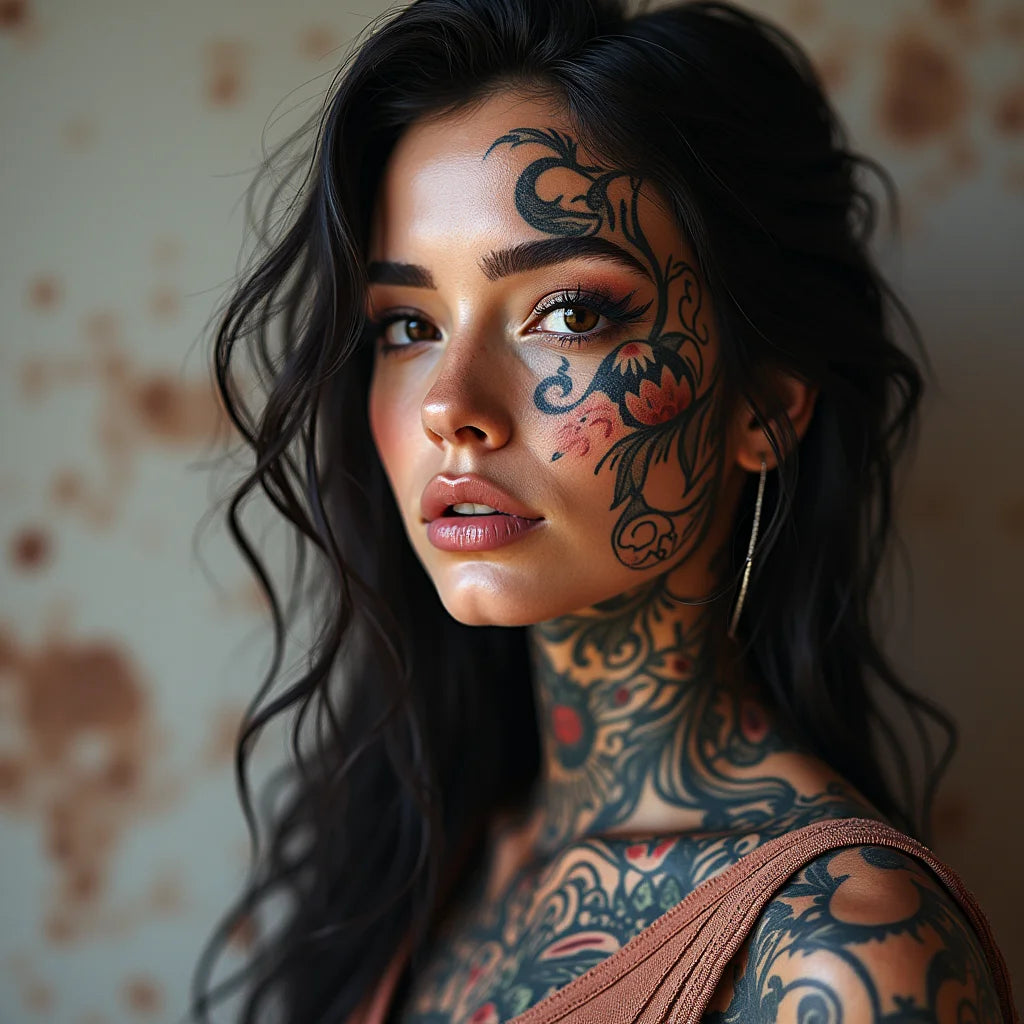 Bold, Tattoo, Graphic, Design, AI Art, Unrealistic, - How AI Art Transforms Bold Tattoo Graphics into Wearable Art