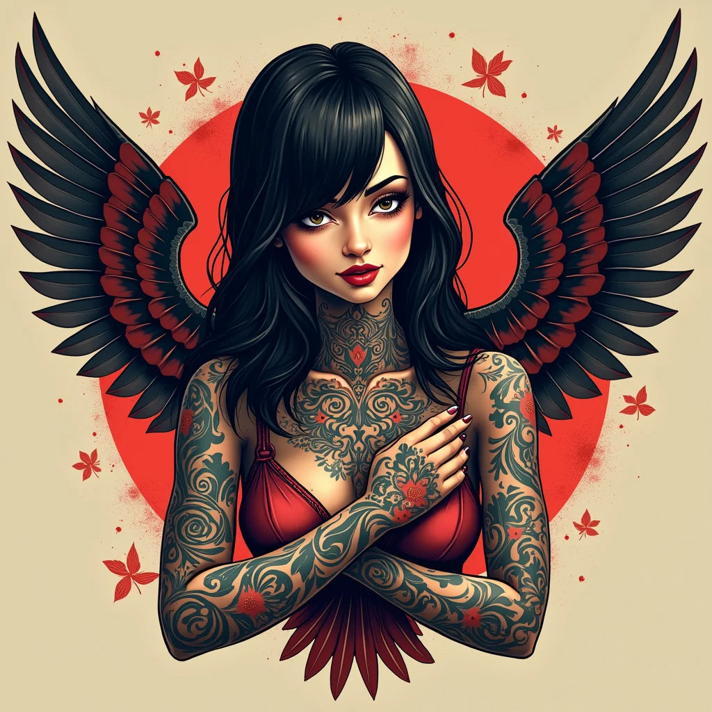 Bold, Tattoo, Graphic, Design, AI Art, Unrealistic, - Bold Tattoo Graphic Design: AI Art for Unrealistic Style