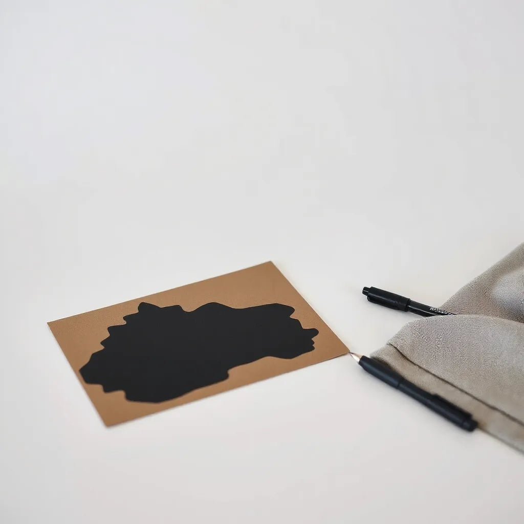 Tattoo-style stencil and bold graphic design mockup with soft AI art glow effects