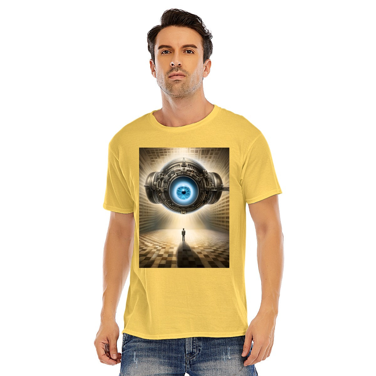 Unisex O-neck Short Sleeve T-shirt CottonStAI Inked Clothing, Tattoo Style Apparel, Edgy Designs, T-Shirt with Digital Print, Graphic Tee, Gift For All, Fashion Statement