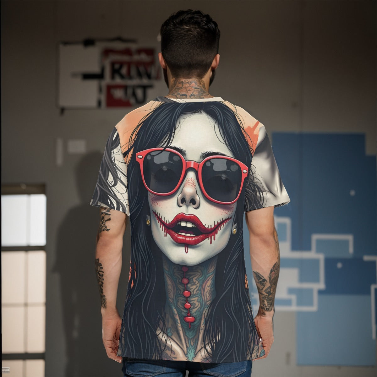 All-Over Print  O-Neck T-Shirt | 190GSM Cotton