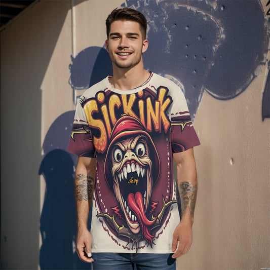 All-Over Print Men's O-Neck T-Shirt | 190GSM Cotton