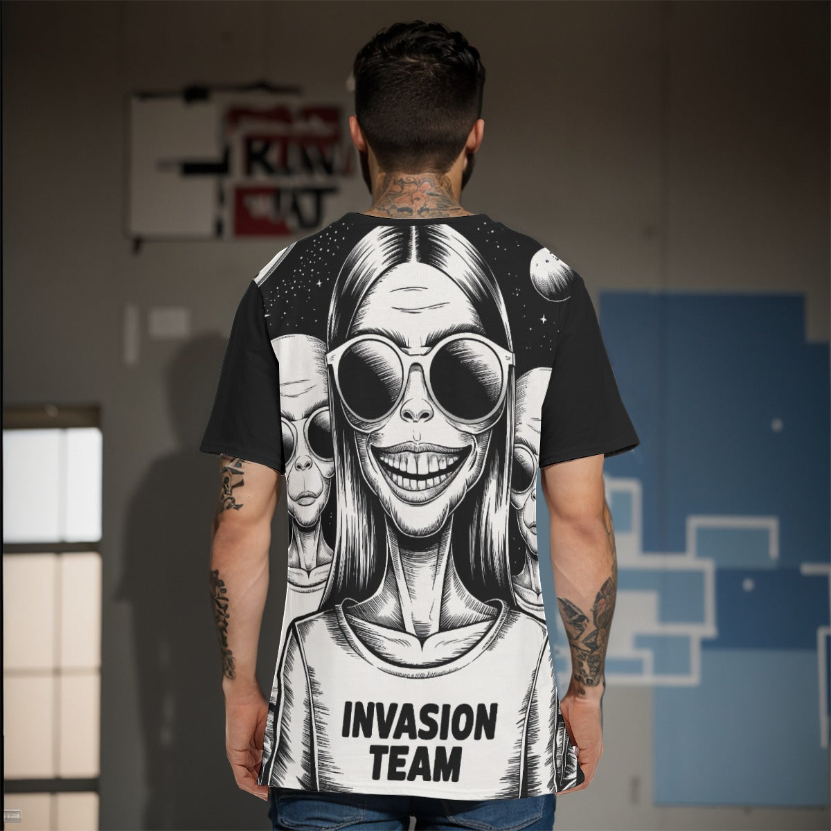 All-Over Print   T-Shirt    Cotton