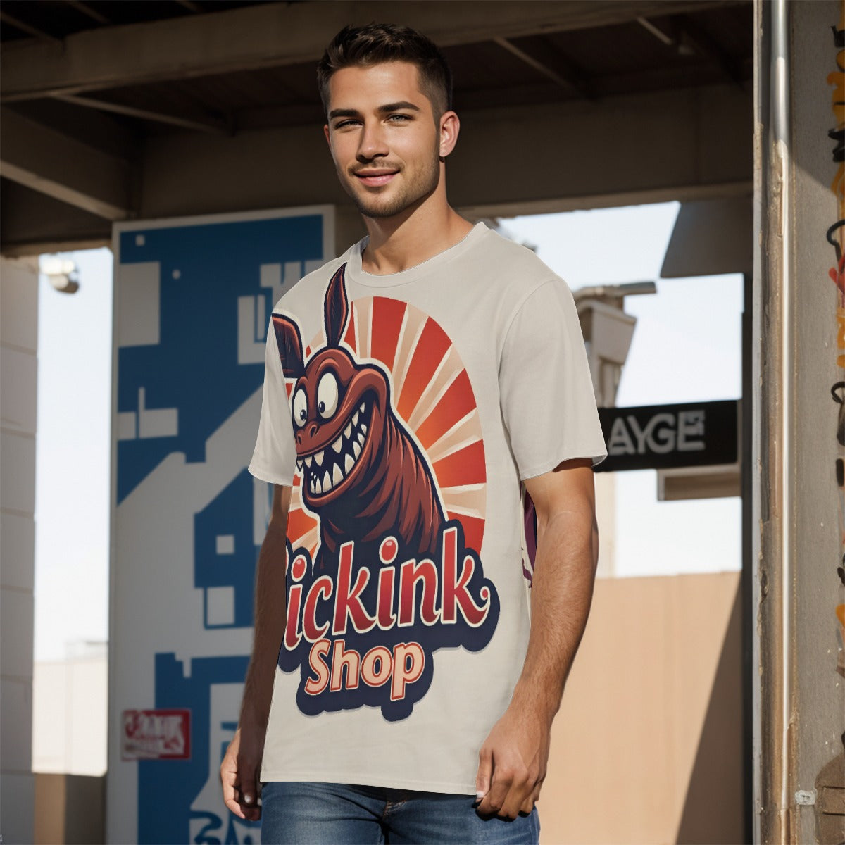 All-Over Print Men's O-Neck T-Shirt | 190GSM Cotton