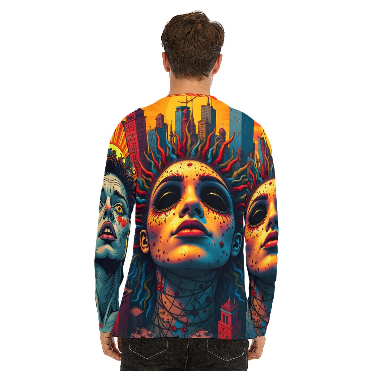 All-Over Print Long Sleeve T-Shirt | 190GSM Cotton
