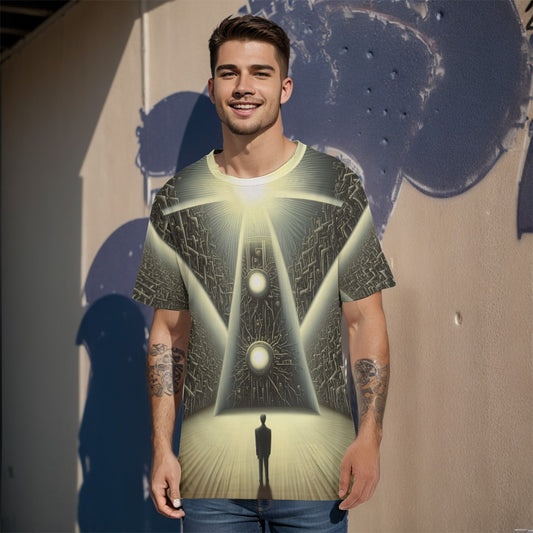 All-Over Print Men's O-Neck T-Shirt | 190GSM Cotton