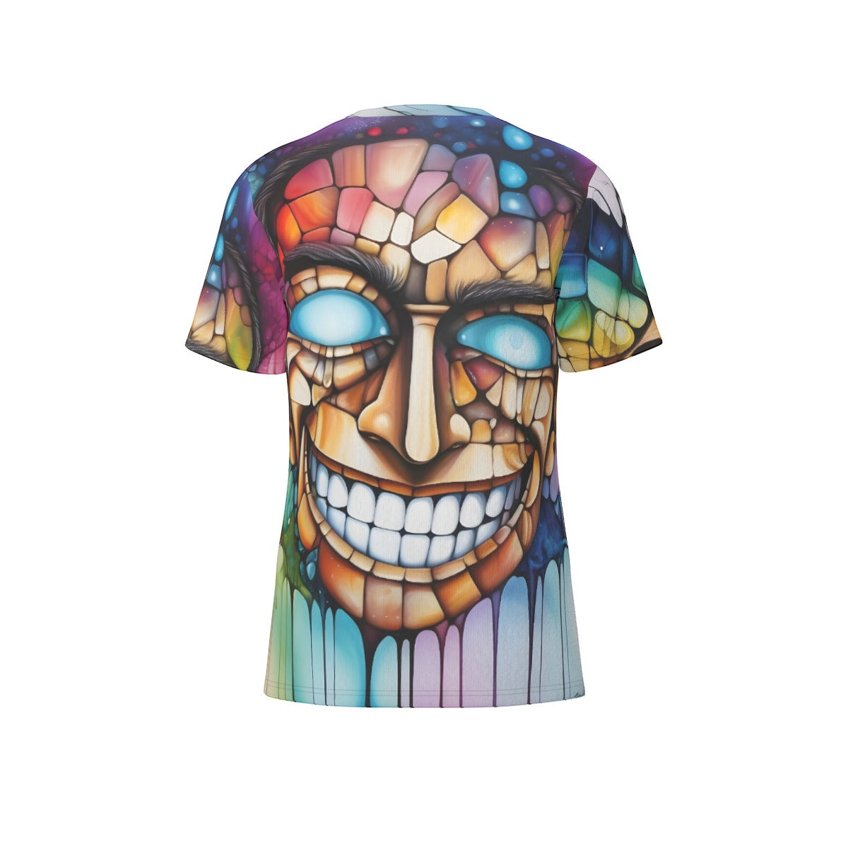 All-Over Print O-Neck T-Shirt Cotton