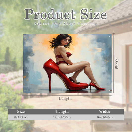 Rectangular Metal Hanging Painting For The USA