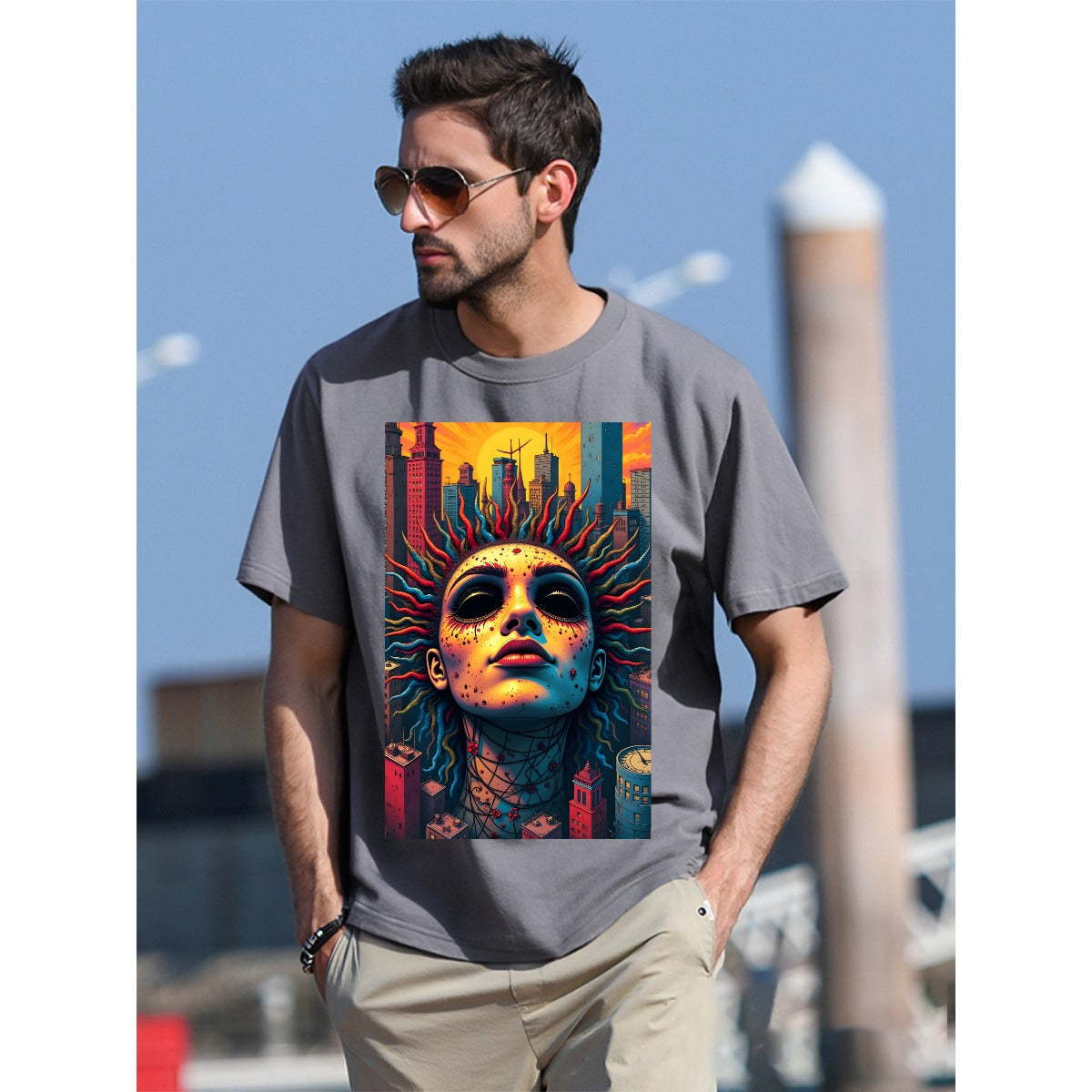 USA,    Digital Art, One of a Kind AI Image, Tattoo inspired design, inked clothing,