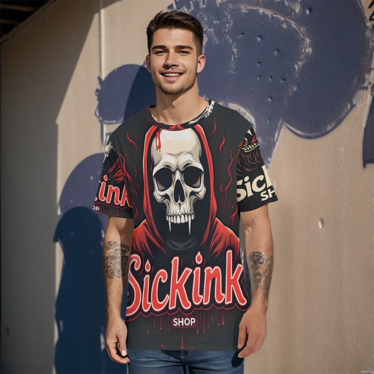 All-Over Print Men's O-Neck T-Shirt | 190GSM Cotton