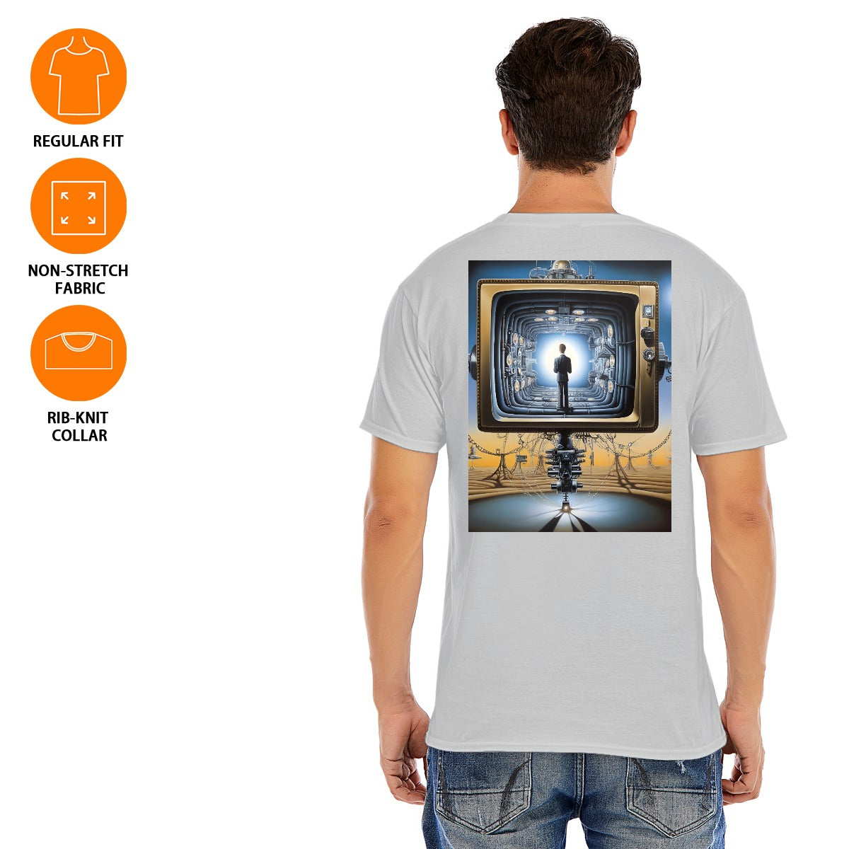 Unisex O-neck Short Sleeve T-shirt CottonStAI Inked Clothing, Tattoo Style Apparel, Edgy Designs, T-Shirt with Digital Print, Graphic Tee, Gift For All, Fashion Statement