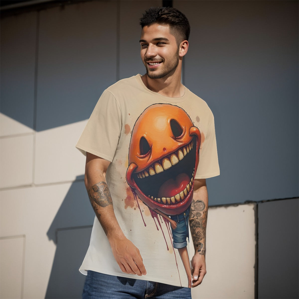 All-Over Print Men's O-Neck T-Shirt | 190GSM Cotton