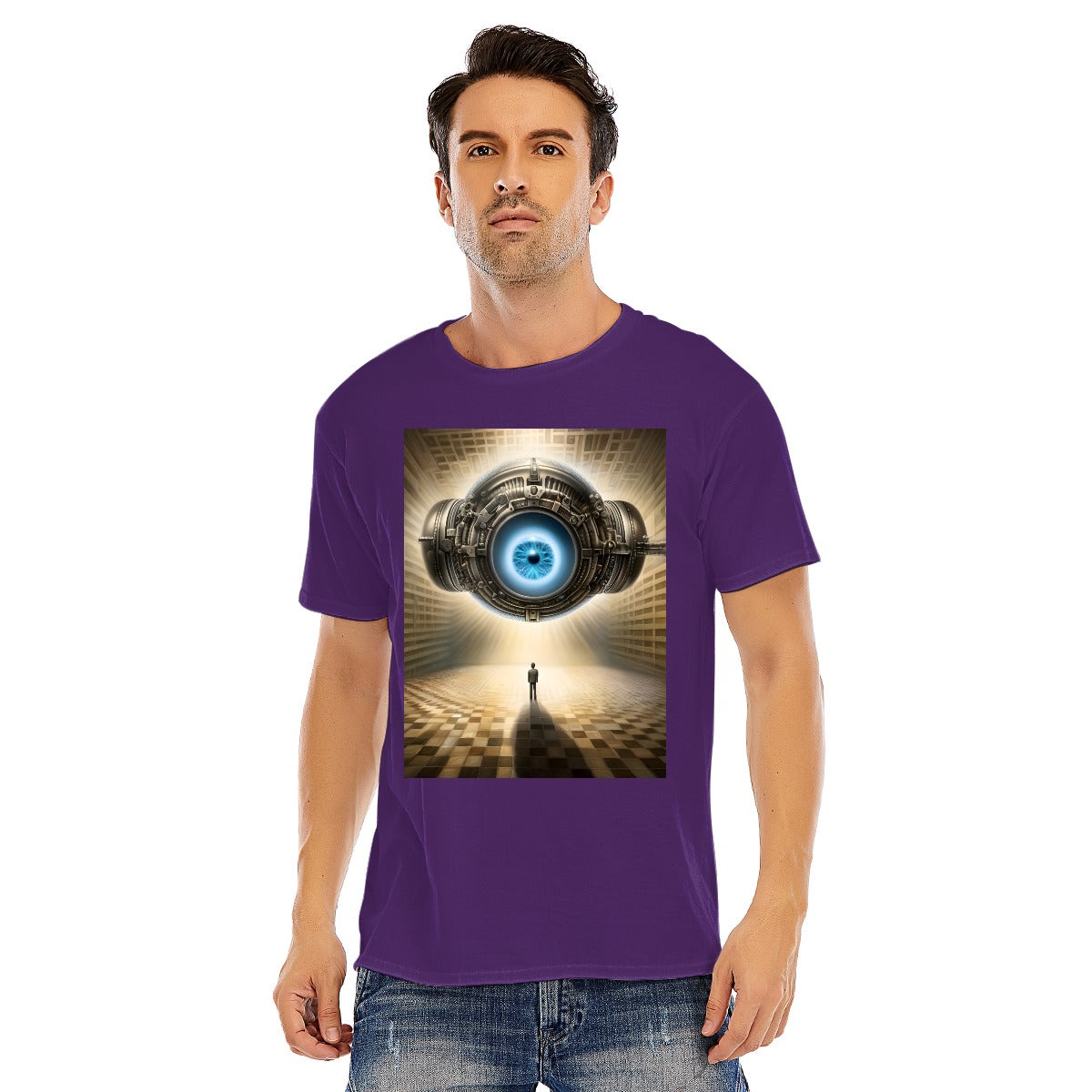 Unisex O-neck Short Sleeve T-shirt CottonStAI Inked Clothing, Tattoo Style Apparel, Edgy Designs, T-Shirt with Digital Print, Graphic Tee, Gift For All, Fashion Statement