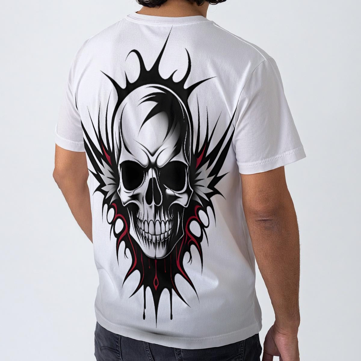 All-Over Print   O-Neck  Cotton T-Shirt