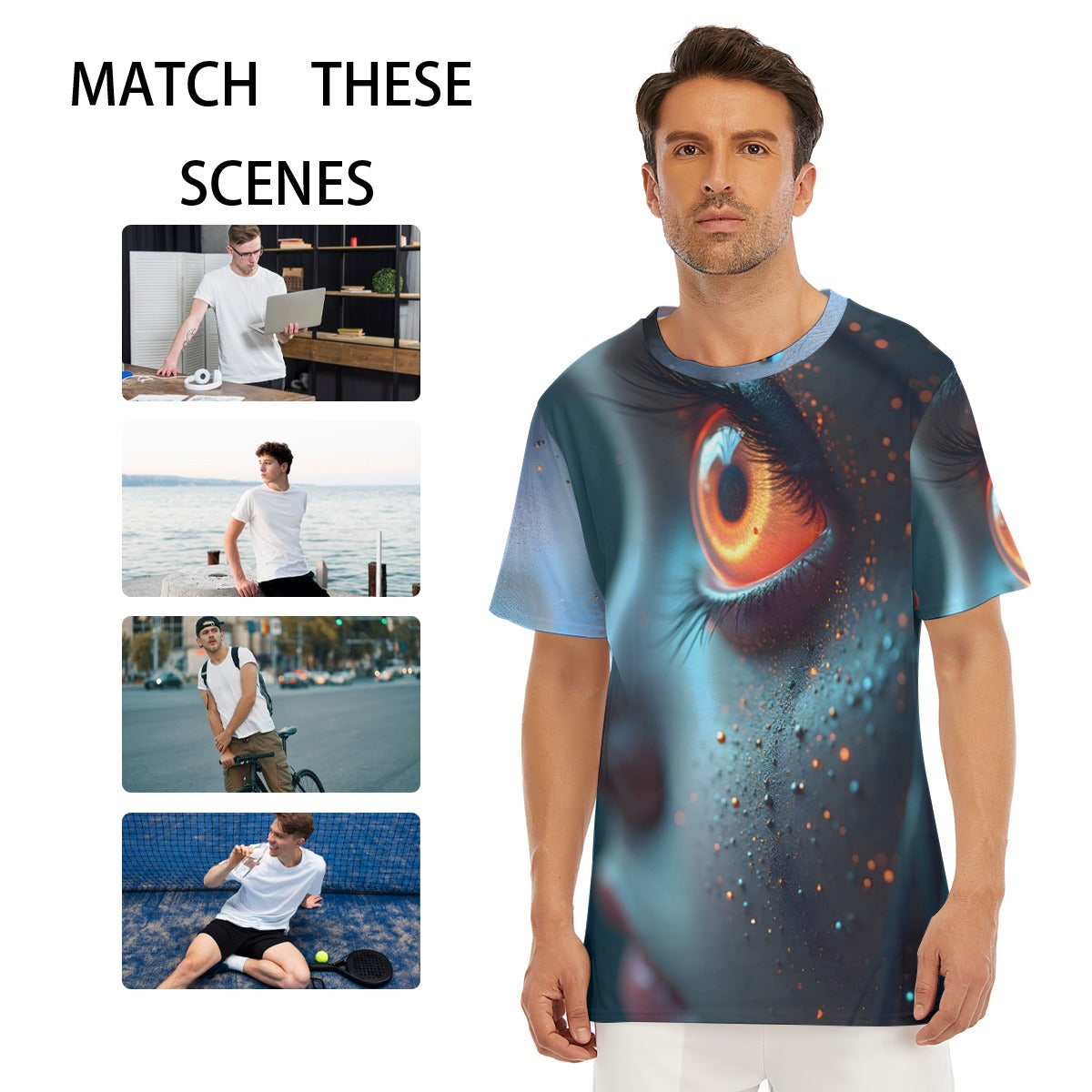 All-Over Print Men's O-Neck T-Shirt | 190GSM Cotton