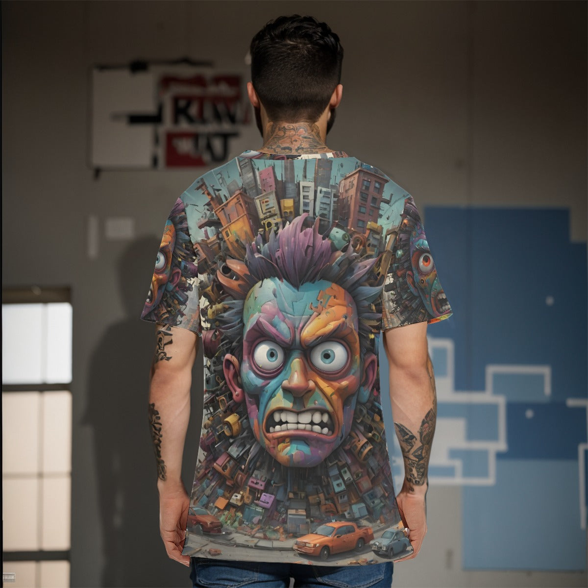 All-Over Print   O-Neck T-Shirt | 190GSM Cotton