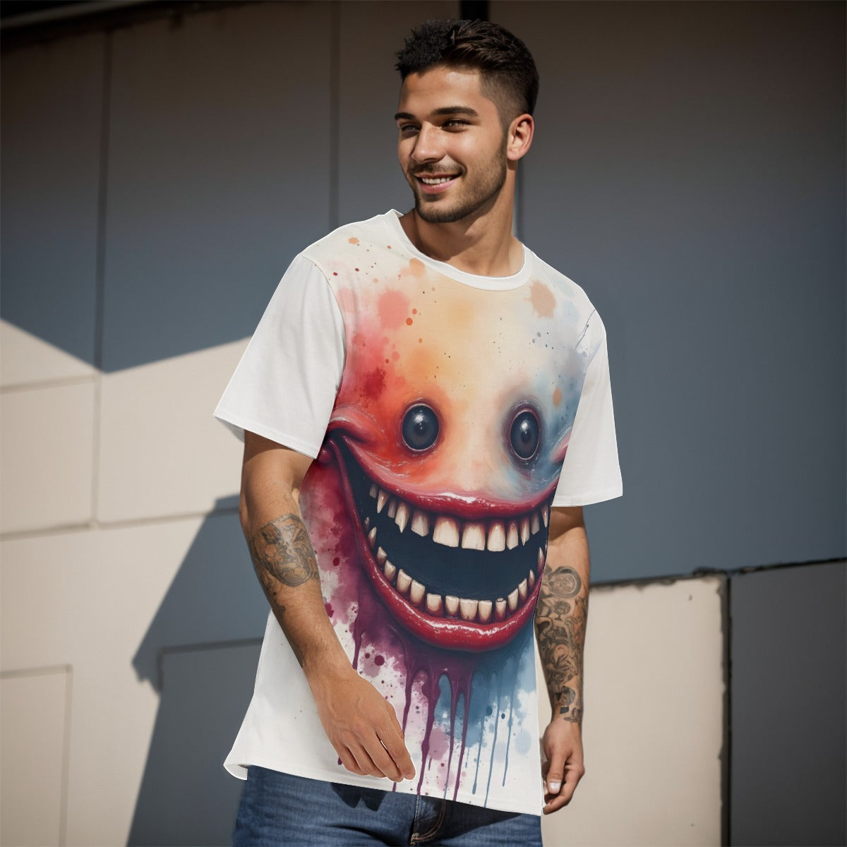 All-Over Print, Crazy AI Designs, Inked Clothing, Tattoo Styled Art,  Unique Print Shirt, Fashionable Wear, Digital Art Tee, Trendy Outfit, Great Gifts