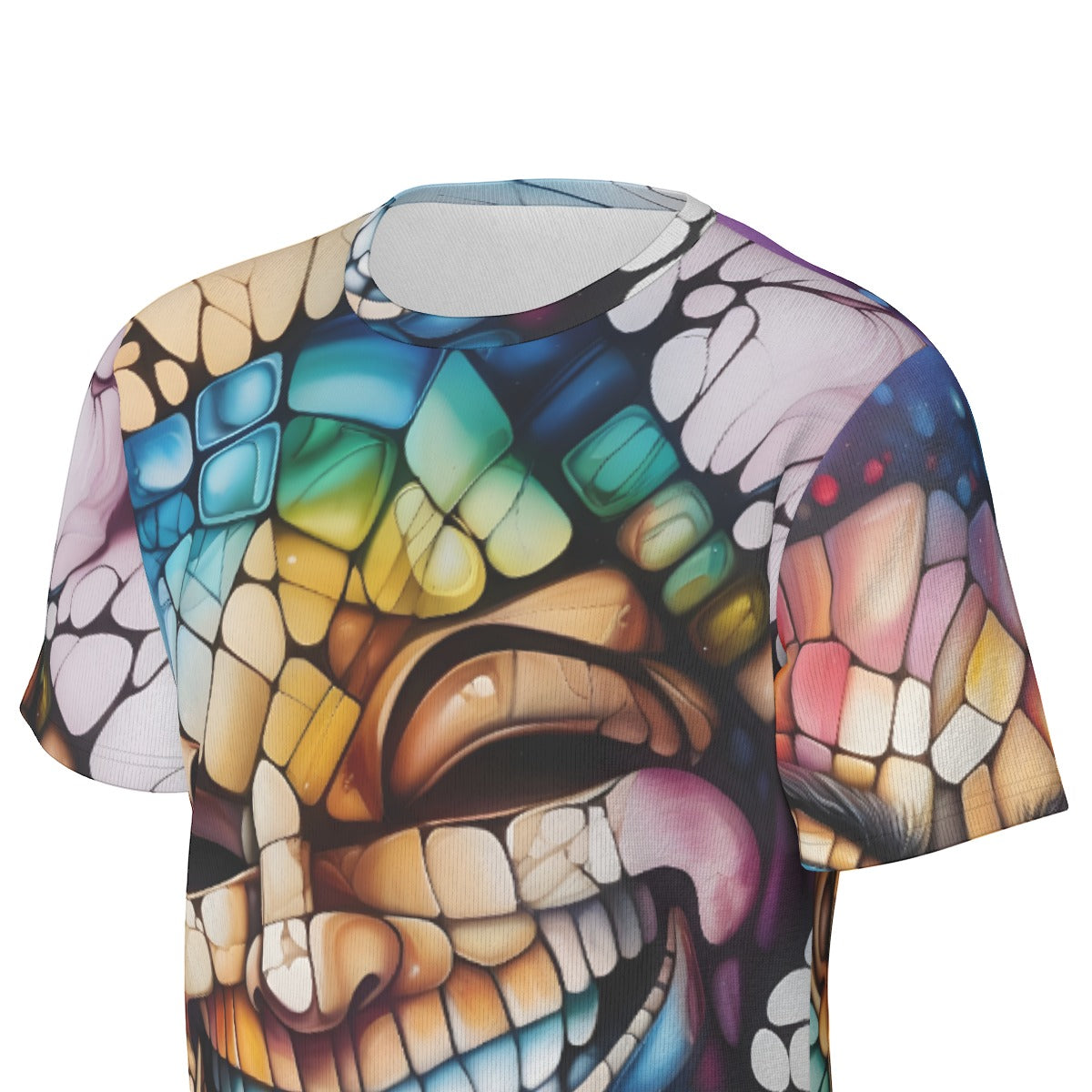 All-Over Print O-Neck T-Shirt Cotton