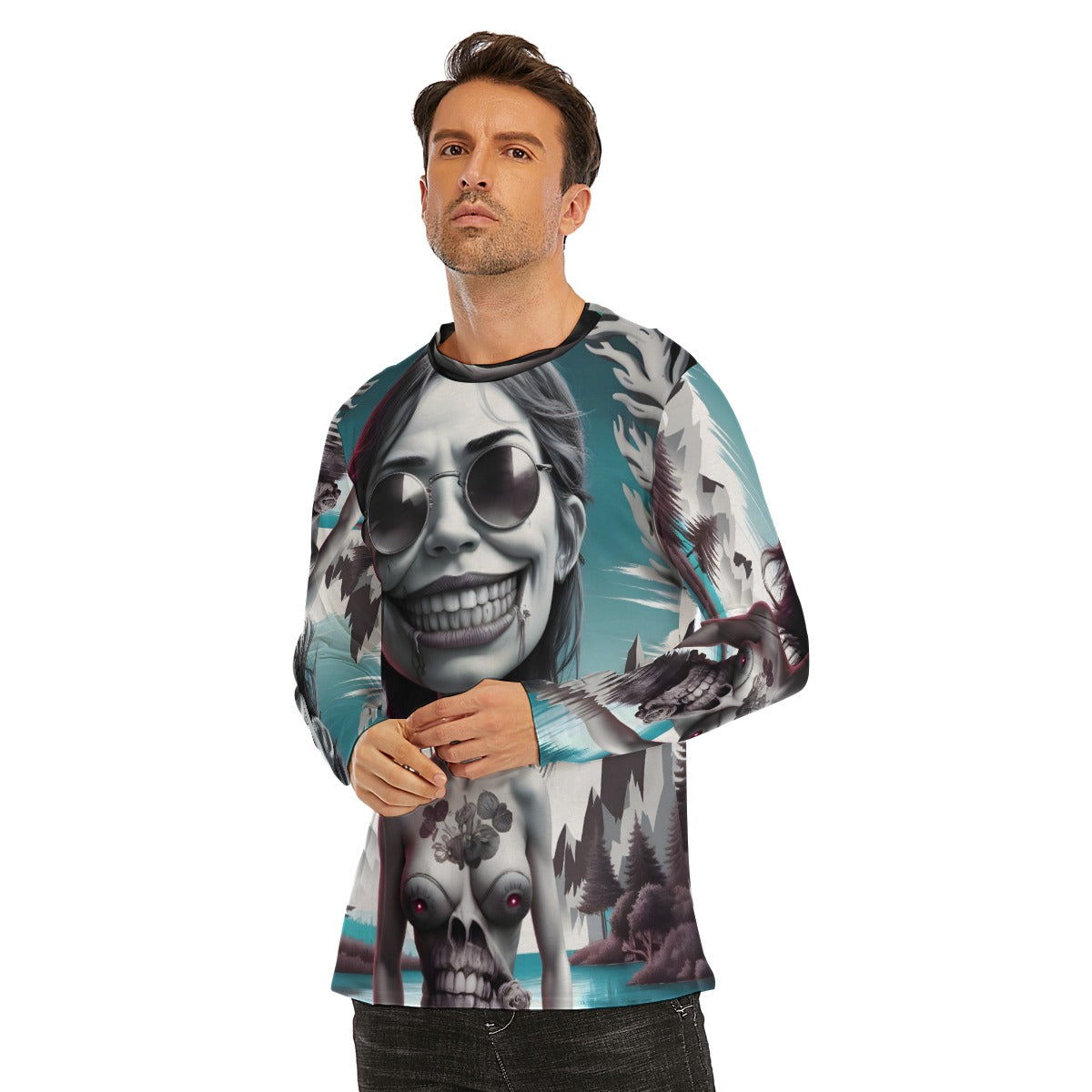 All-Over Print Long Sleeve T-Shirt | 190GSM Cotton