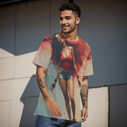 All-Over Print O-Neck T-Shirt | 190GSM Cotton