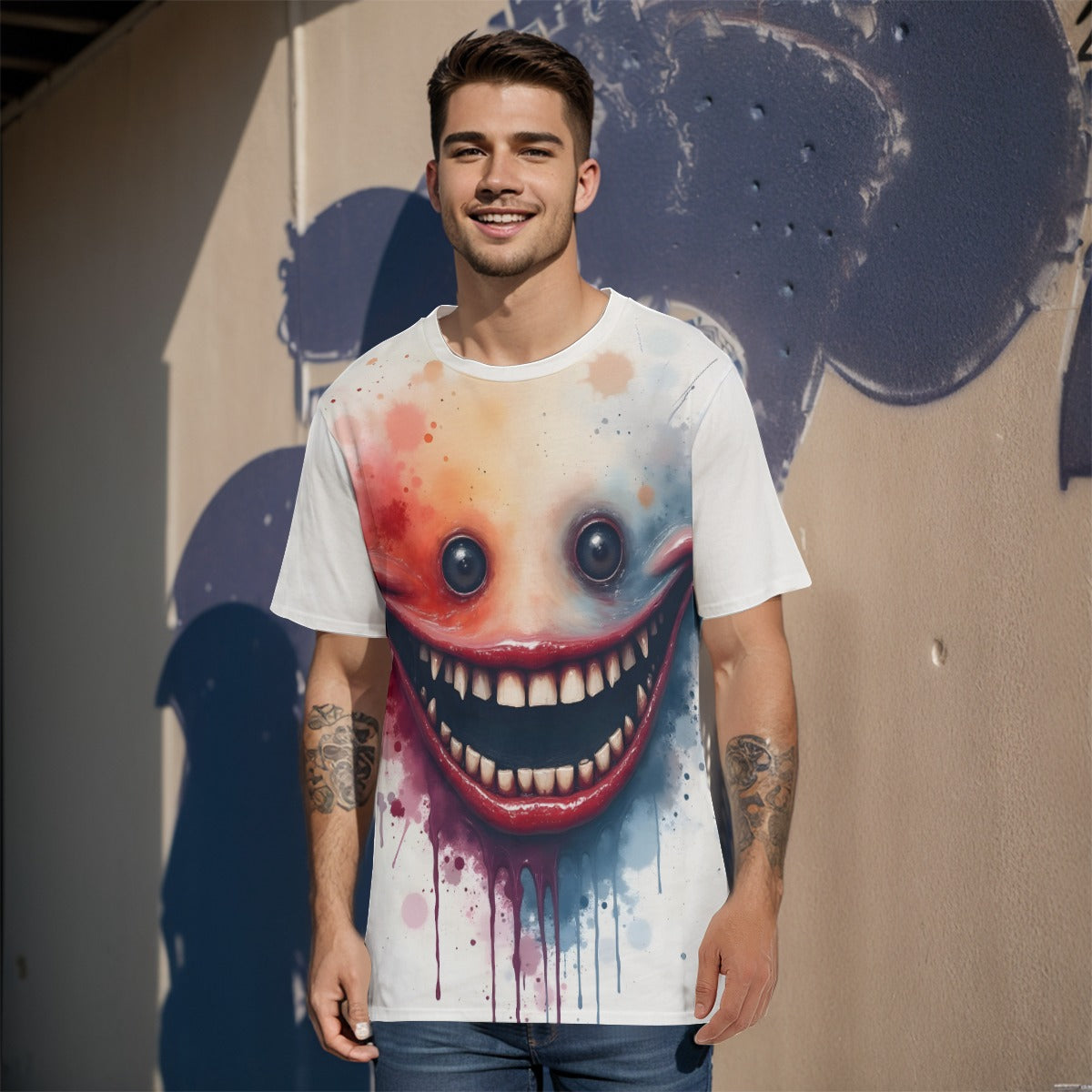 All-Over Print, Crazy AI Designs, Inked Clothing, Tattoo Styled Art,  Unique Print Shirt, Fashionable Wear, Digital Art Tee, Trendy Outfit, Great Gifts