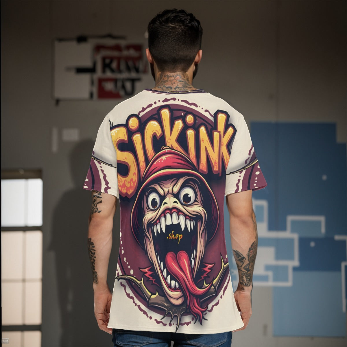 All-Over Print Men's O-Neck T-Shirt | 190GSM Cotton