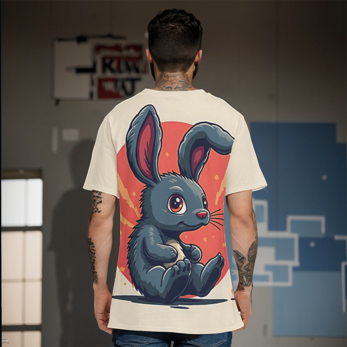 All-Over Print  T-Shirt  Cotton