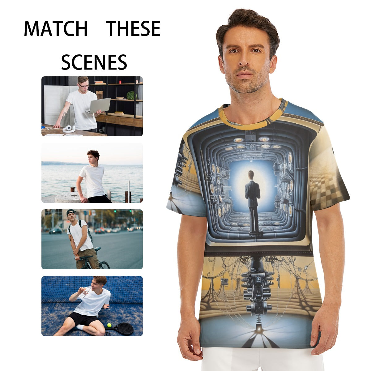 All-Over Print Men's O-Neck T-Shirt | 190GSM Cotton