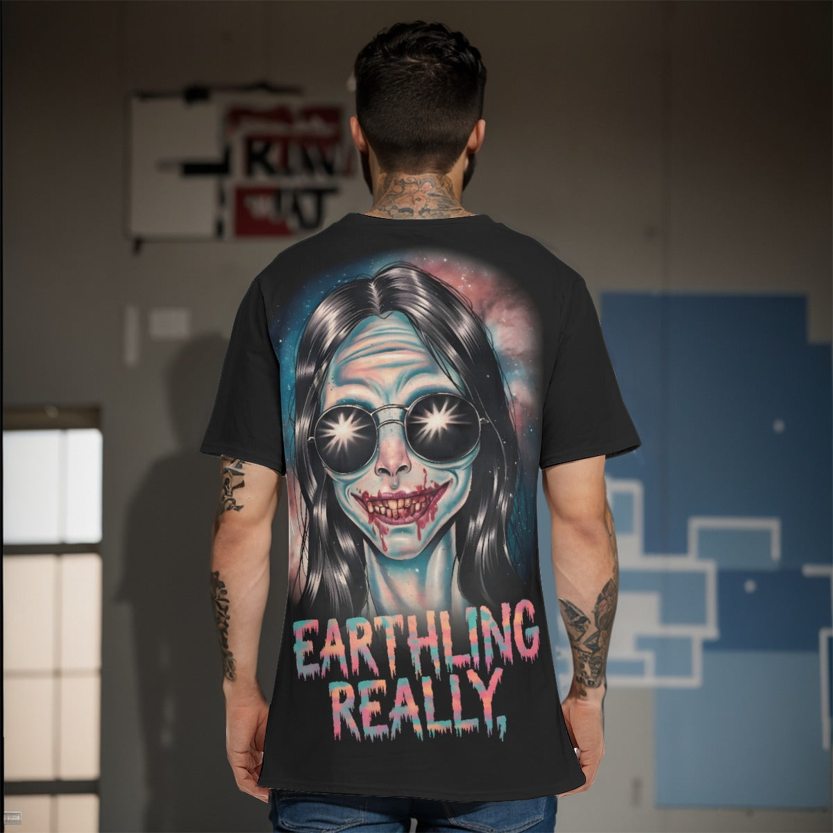 All-Over Print   T-Shirt  Cotton