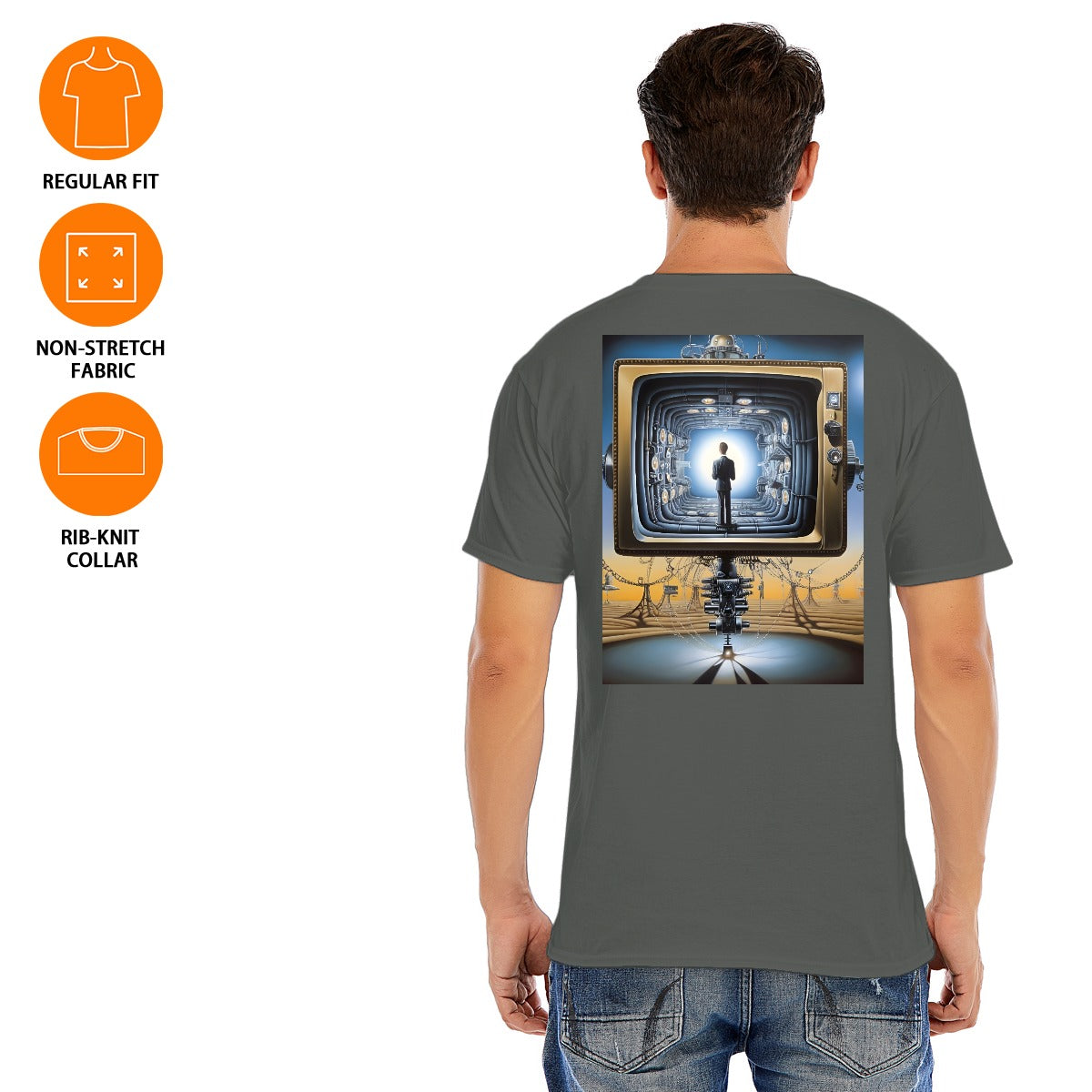 Unisex O-neck Short Sleeve T-shirt CottonStAI Inked Clothing, Tattoo Style Apparel, Edgy Designs, T-Shirt with Digital Print, Graphic Tee, Gift For All, Fashion Statement