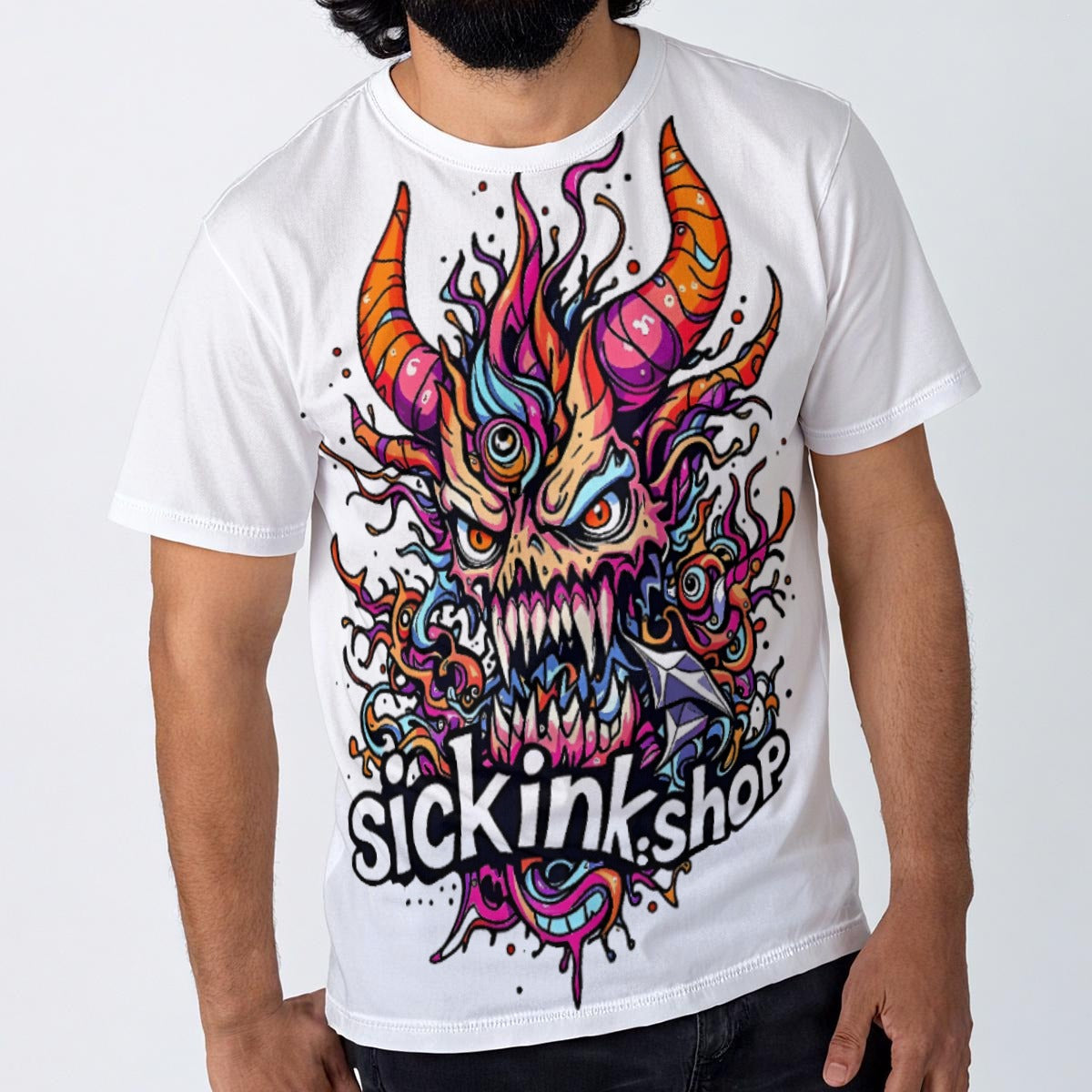 All-Over Print Men's O-Neck T-Shirt | 190GSM Cotton