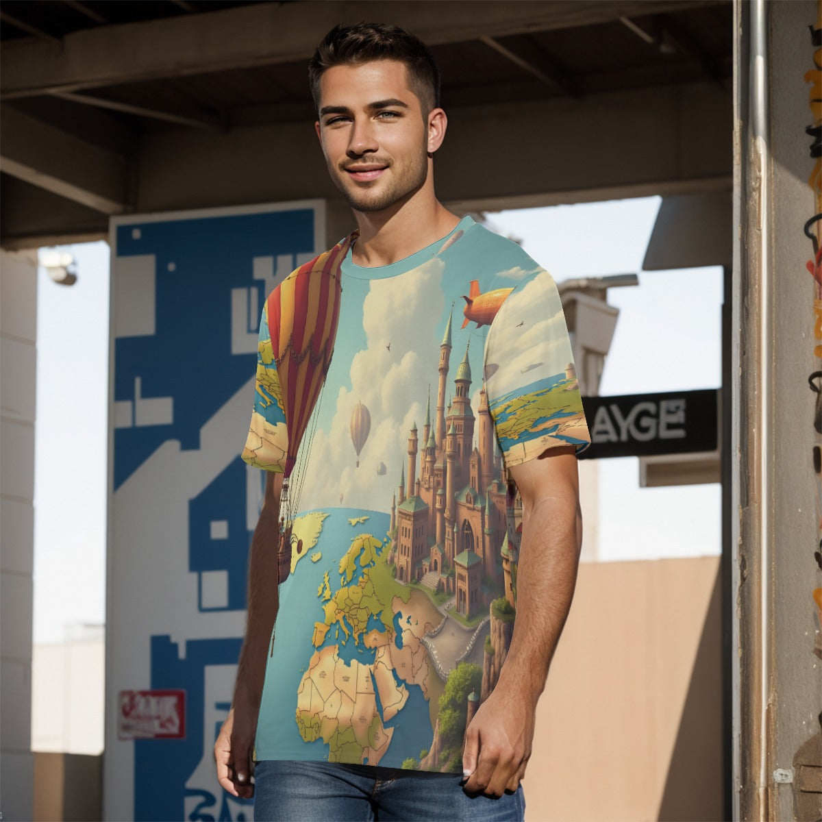 All-Over Print Men's O-Neck T-Shirt | 190GSM Cotton