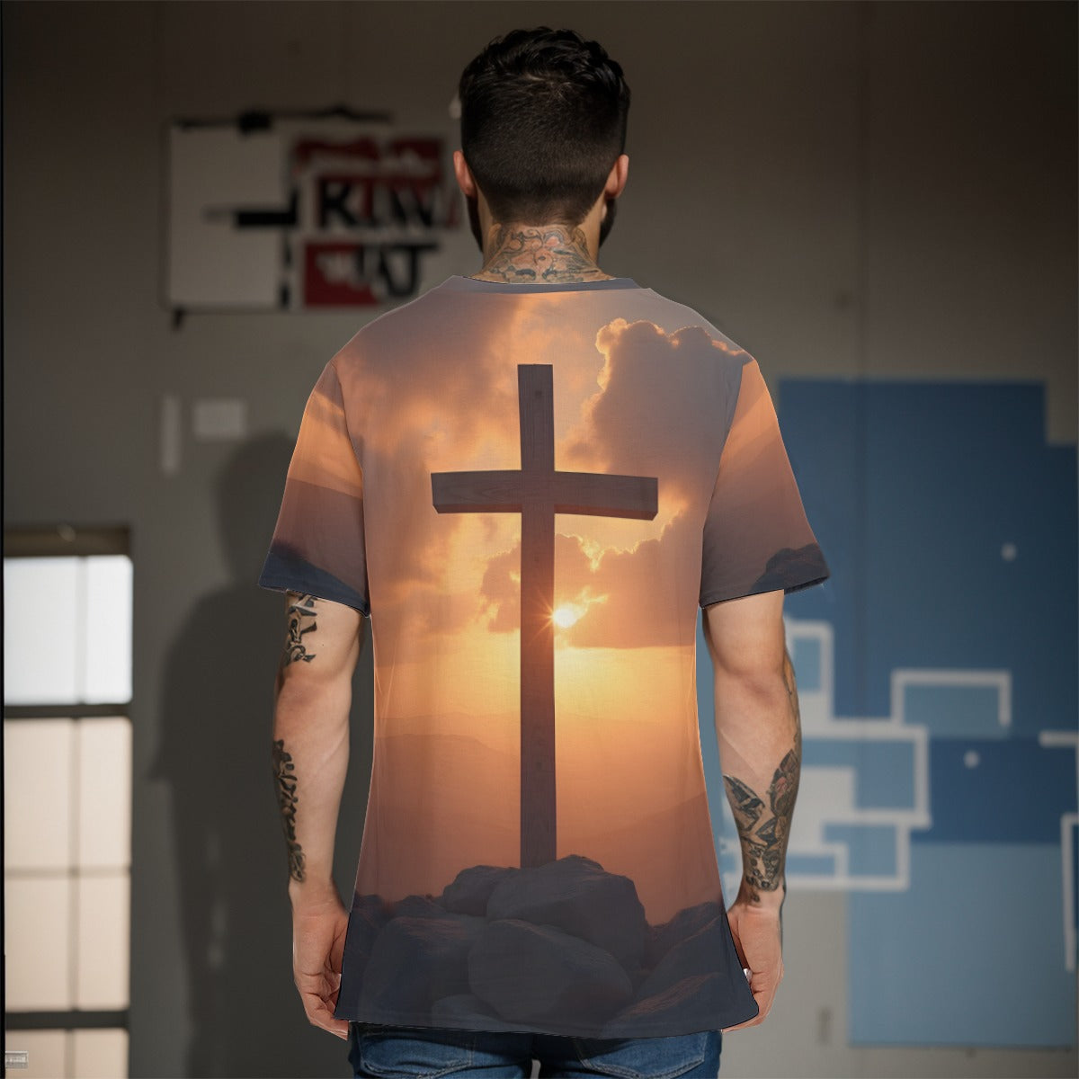 All-Over Print  O-Neck T-Shirt | 190GSM Cotton