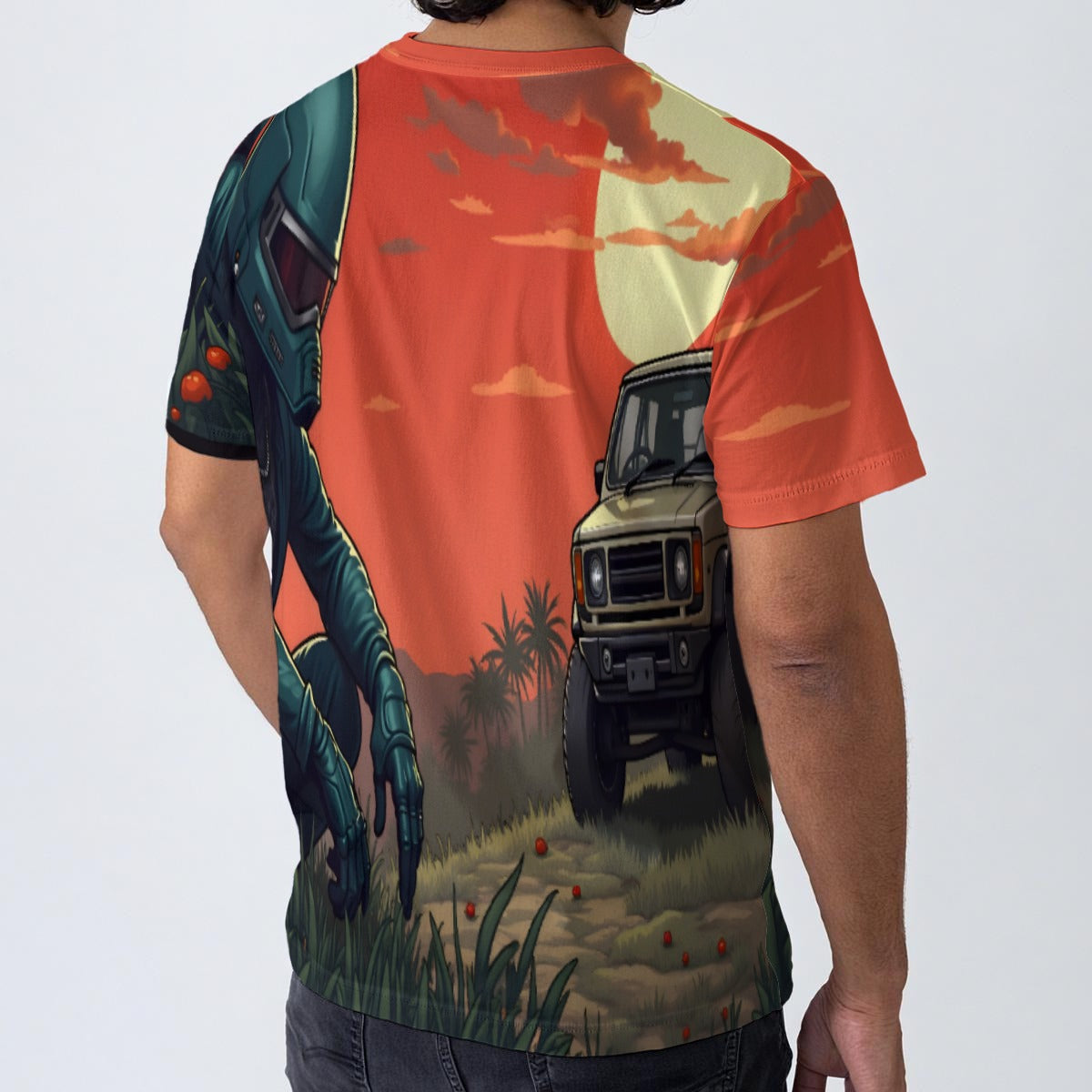 All-Over Print  T-Shirt  Cotton