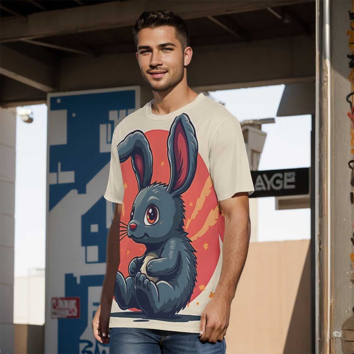 All-Over Print  T-Shirt  Cotton