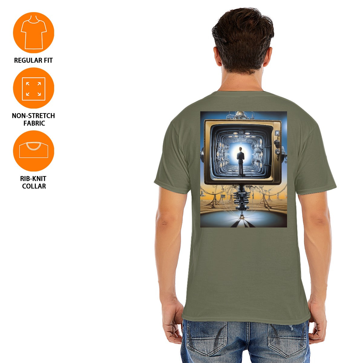 Unisex O-neck Short Sleeve T-shirt CottonStAI Inked Clothing, Tattoo Style Apparel, Edgy Designs, T-Shirt with Digital Print, Graphic Tee, Gift For All, Fashion Statement