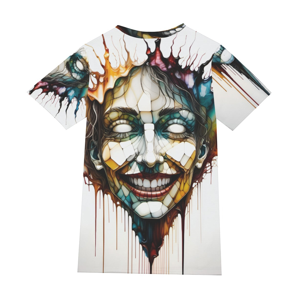 All-Over Print O-Neck T-Shirt Cotton