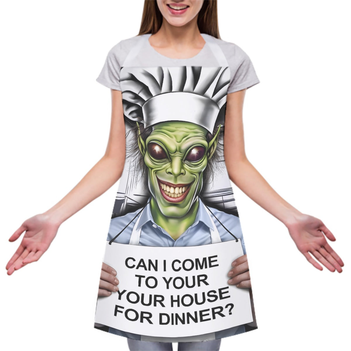 Adjustable Apron With White Strap