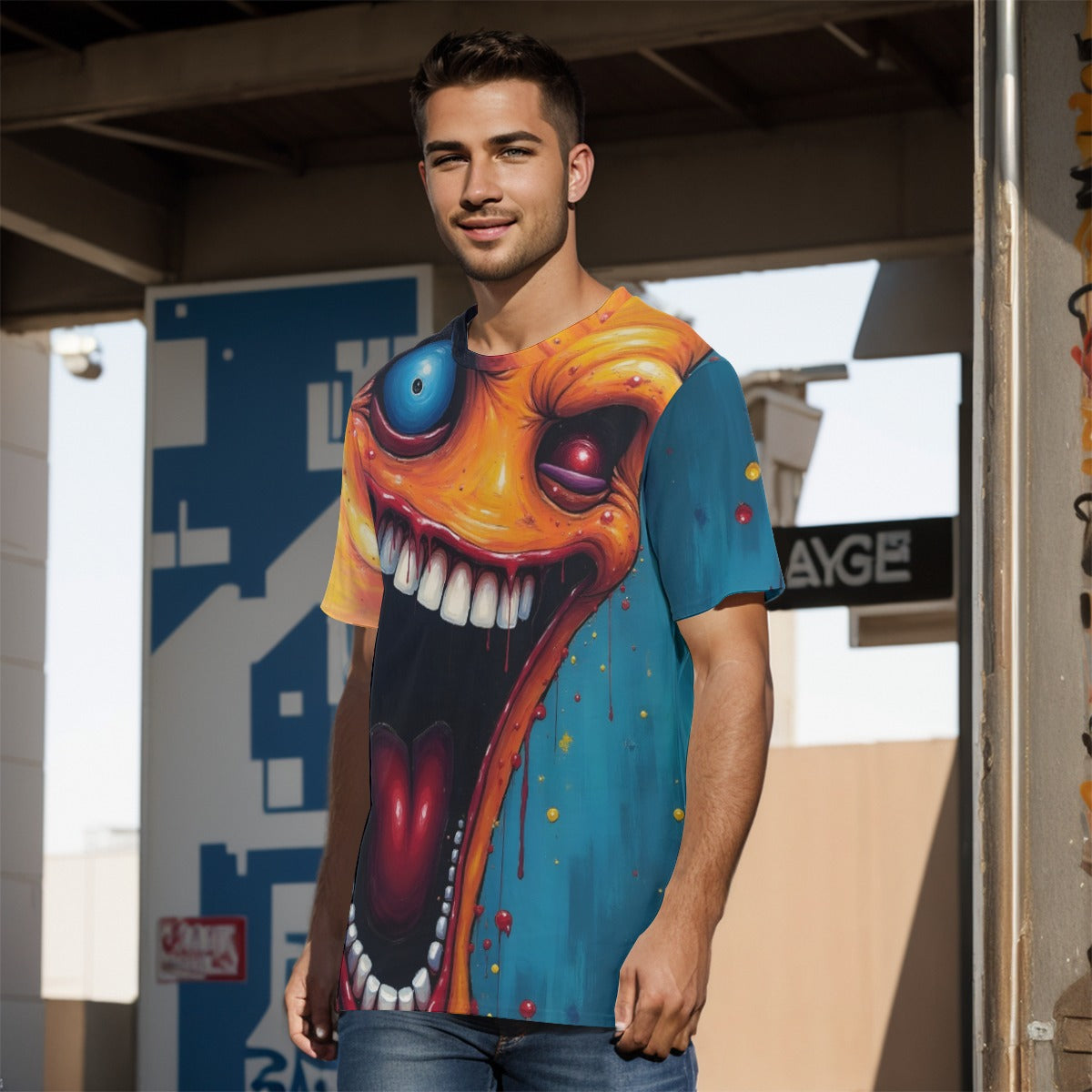 All-Over Print Men's O-Neck T-Shirt | 190GSM Cotton