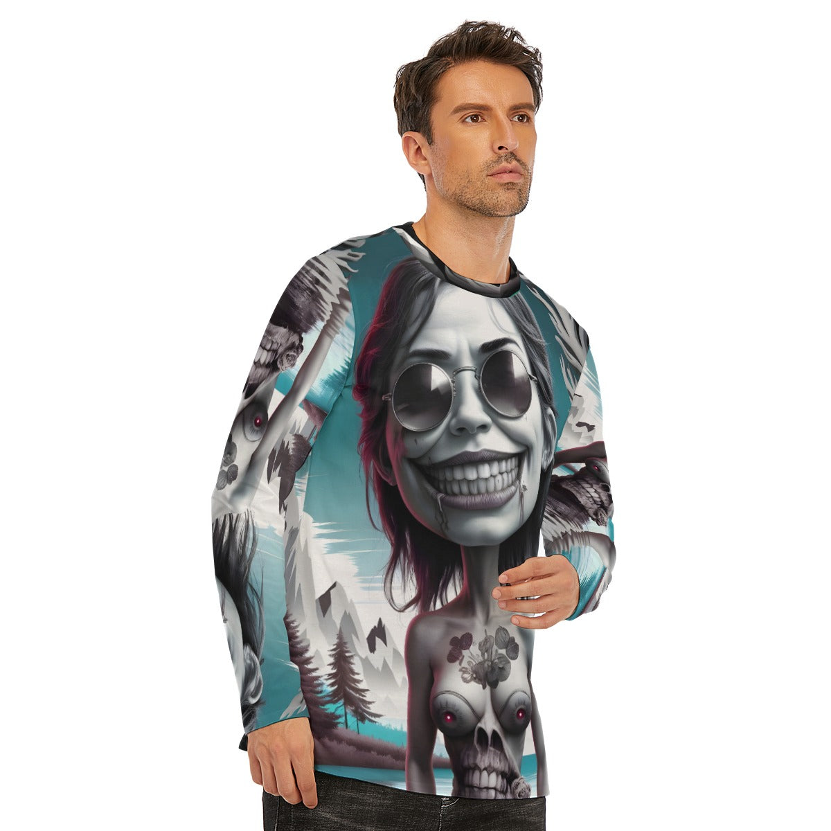All-Over Print Long Sleeve T-Shirt | 190GSM Cotton