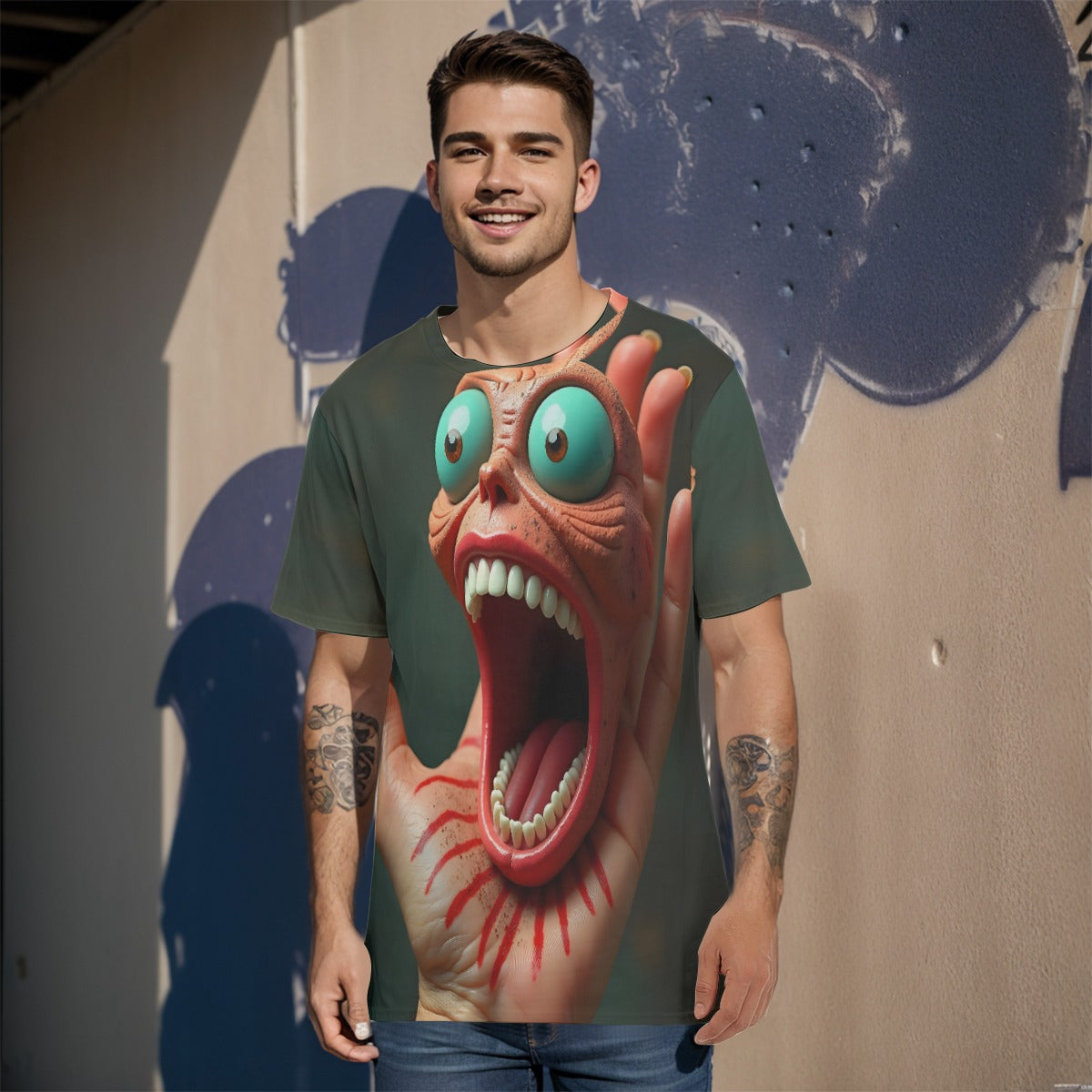 All-Over Print Men's O-Neck T-Shirt | 190GSM Cotton