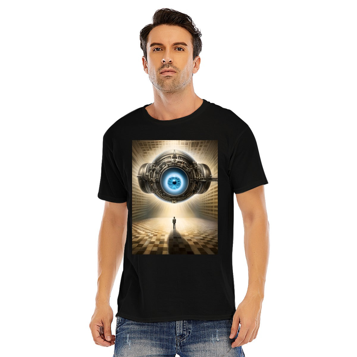 Unisex O-neck Short Sleeve T-shirt CottonStAI Inked Clothing, Tattoo Style Apparel, Edgy Designs, T-Shirt with Digital Print, Graphic Tee, Gift For All, Fashion Statement