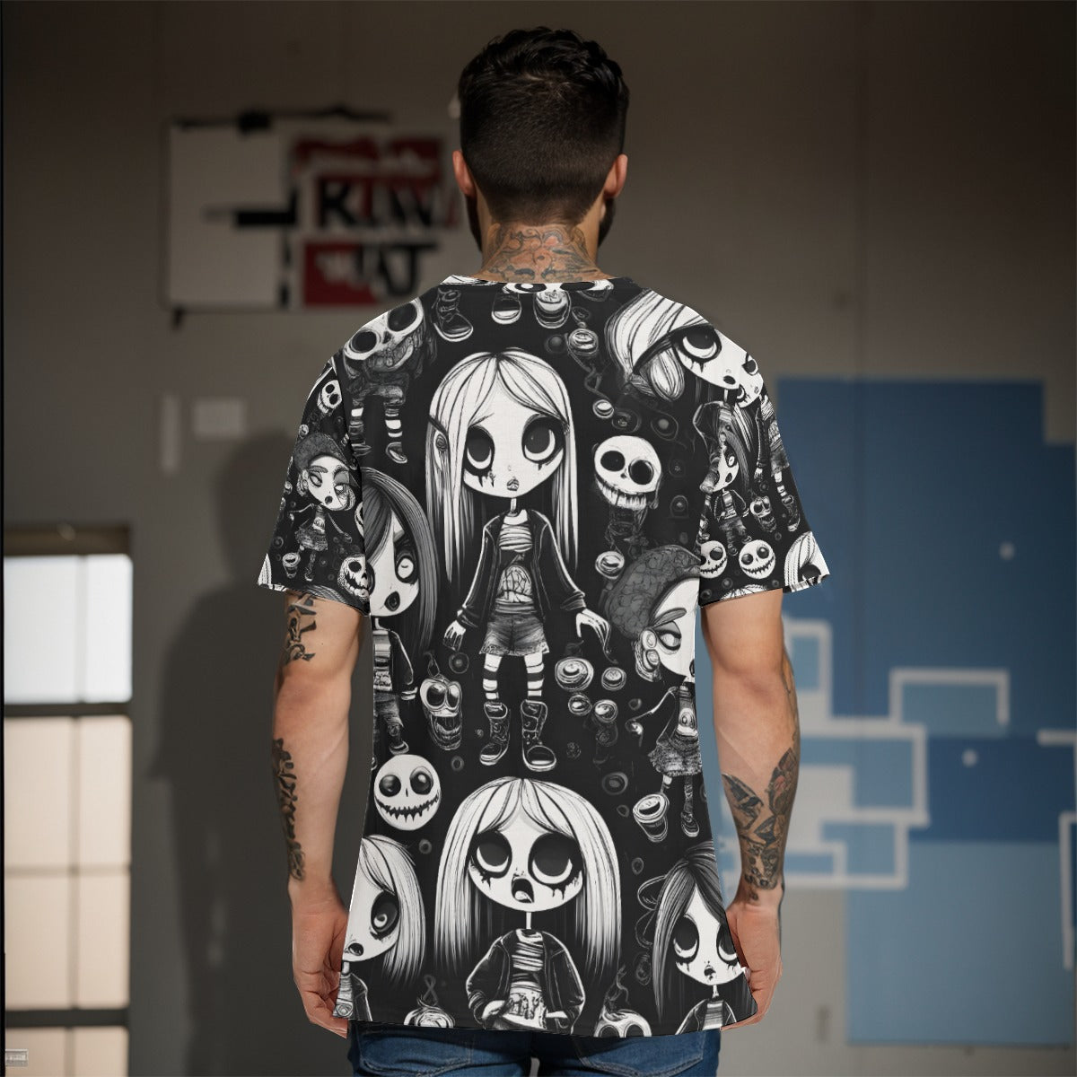 All-Over Print  T-Shirt  Cotton