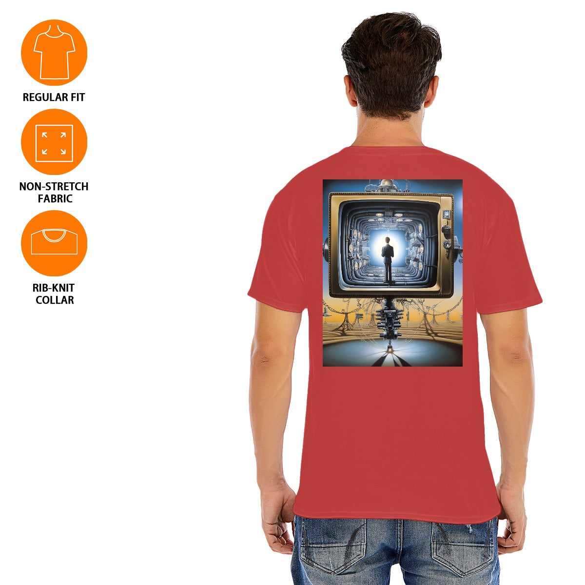 Unisex O-neck Short Sleeve T-shirt CottonStAI Inked Clothing, Tattoo Style Apparel, Edgy Designs, T-Shirt with Digital Print, Graphic Tee, Gift For All, Fashion Statement