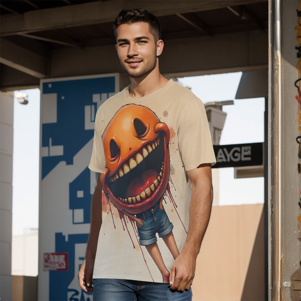 All-Over Print Men's O-Neck T-Shirt | 190GSM Cotton
