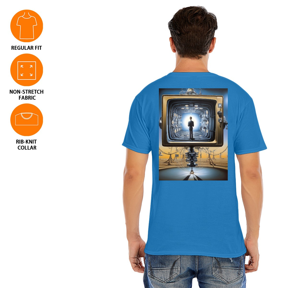 Unisex O-neck Short Sleeve T-shirt CottonStAI Inked Clothing, Tattoo Style Apparel, Edgy Designs, T-Shirt with Digital Print, Graphic Tee, Gift For All, Fashion Statement