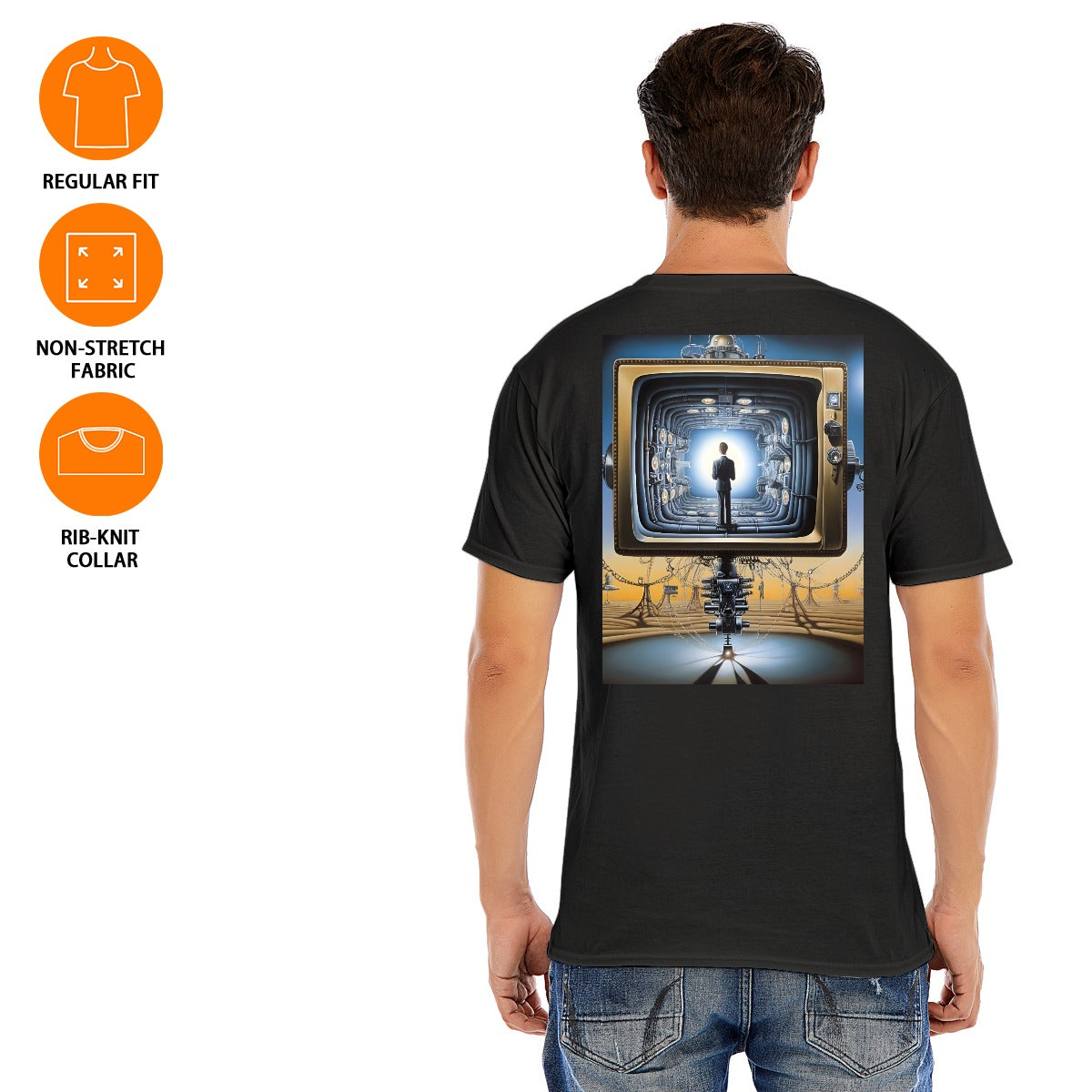 Unisex O-neck Short Sleeve T-shirt CottonStAI Inked Clothing, Tattoo Style Apparel, Edgy Designs, T-Shirt with Digital Print, Graphic Tee, Gift For All, Fashion Statement