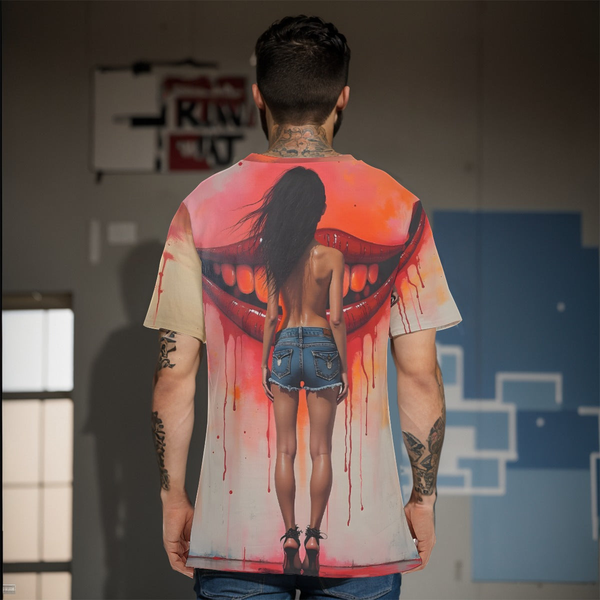 All-Over Print O-Neck T-Shirt | 190GSM Cotton