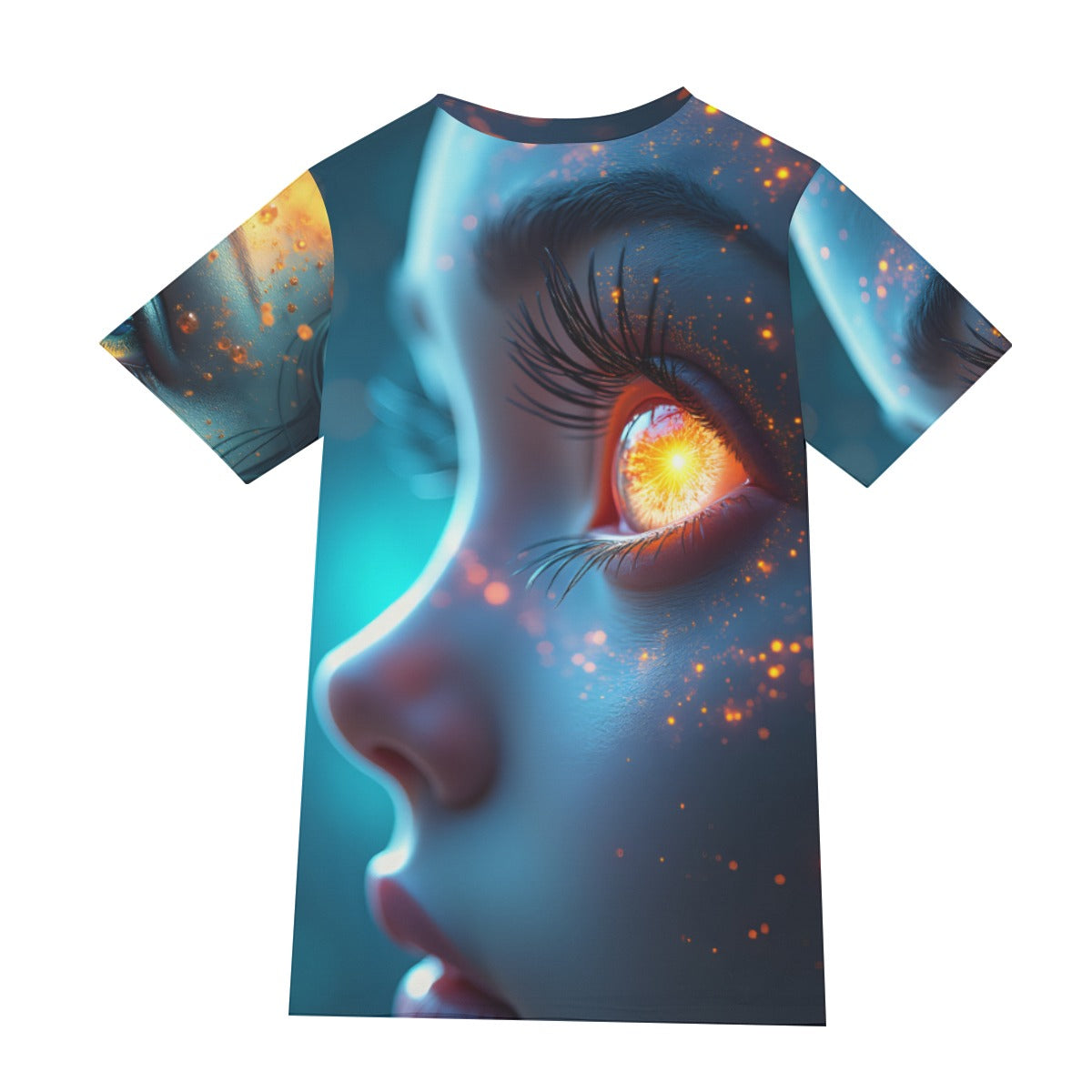 All-Over Print  O-Neck T-Shirt  Cotton